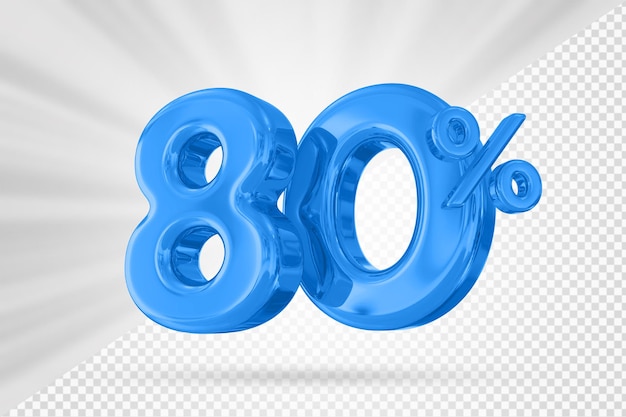 80 percent blue offer in 3d