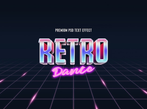 80s Style Retro and Classic Text Effect Template