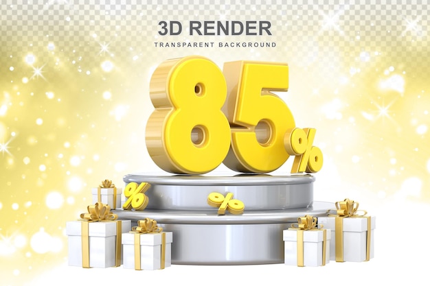 85 Percent promotion with gift 3D