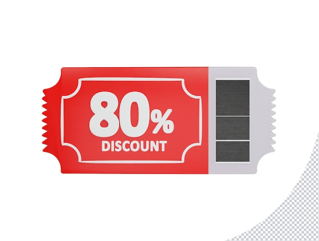 90 percent Discount card icon 3d rendering vector illustration