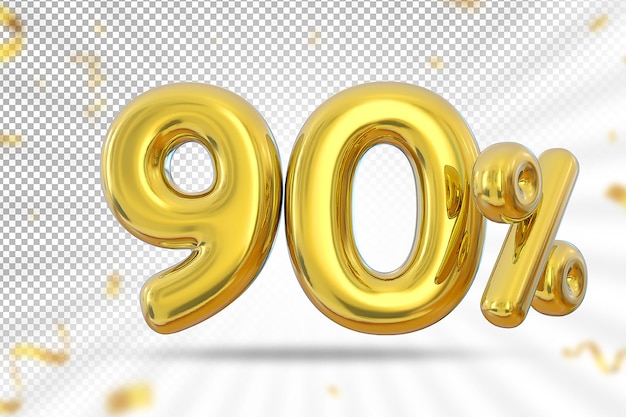 90 percent gold balloon offer in 3d