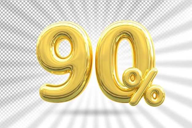 90 percent luxury gold offer in 3d