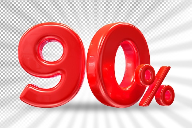 90 percent red offer in 3d