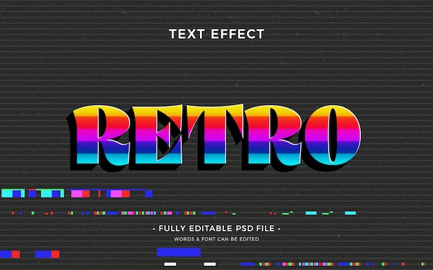 90s style text effect