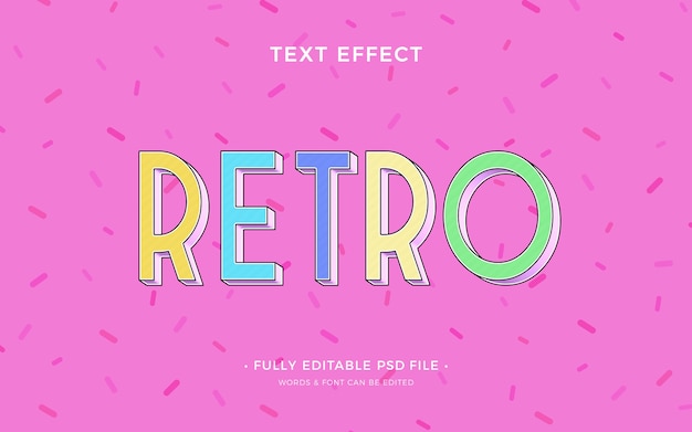 PSD 90s style text effect