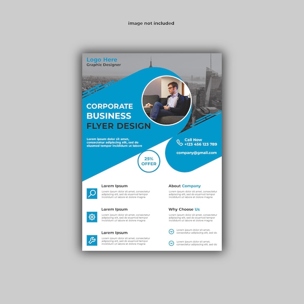 PSD a4 advertisement advertising agency business business flyer clean company consultant corporate