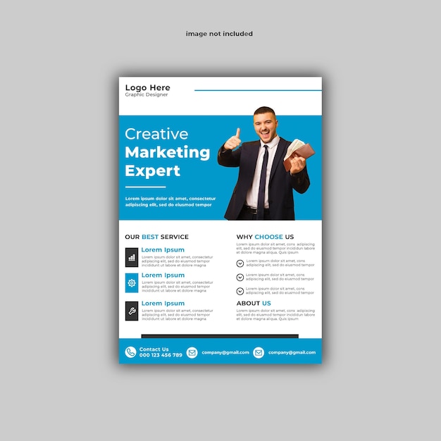 a4 advertisement agency blue business flyer business poster consulting corporate corporate