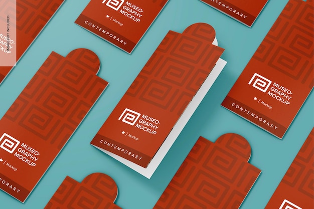 A4 Bi Fold Brochure Mockup Mosaic