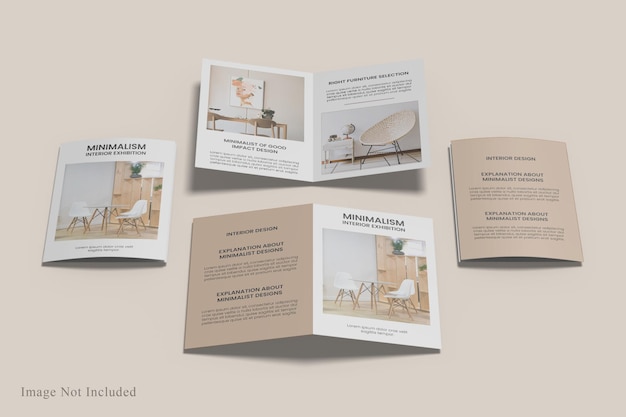 A4 bifold brochure mockup design