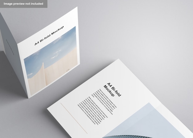 A4 Bifold Brochure Mockup