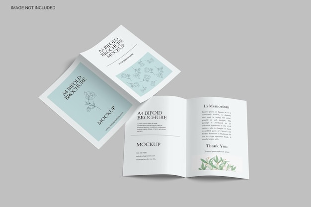 A4 Bifold Brochure Mockup