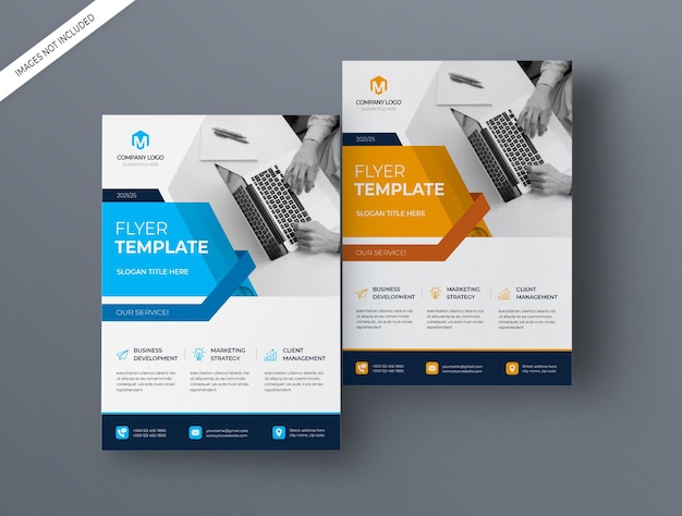 A4 business flyer template Premium Psd