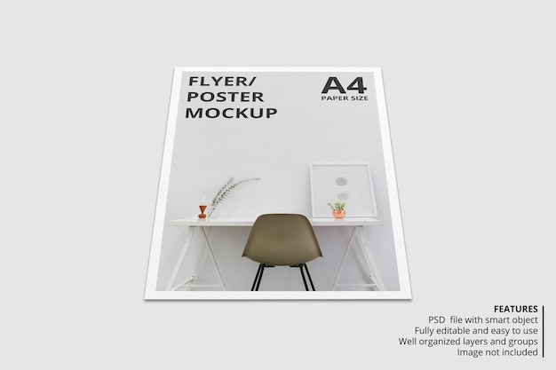 A4 flyer brochure mockup design