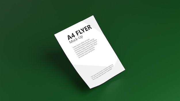 A4 flyer mockup design elegant for presentation proffesional