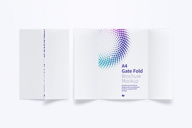 A4 Fold brochure mockups