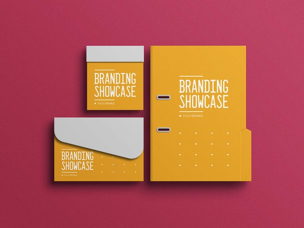 A4 folder with envelope mockup