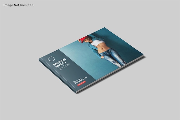 A4 Landscape Brochure Magazine MockUp