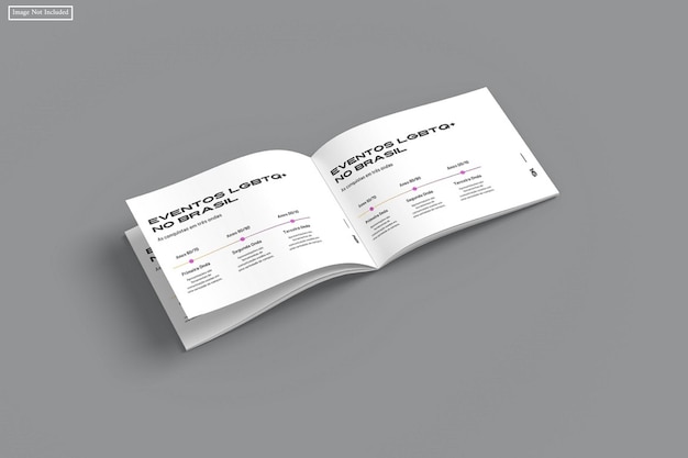 a4 landscape brochure mocku