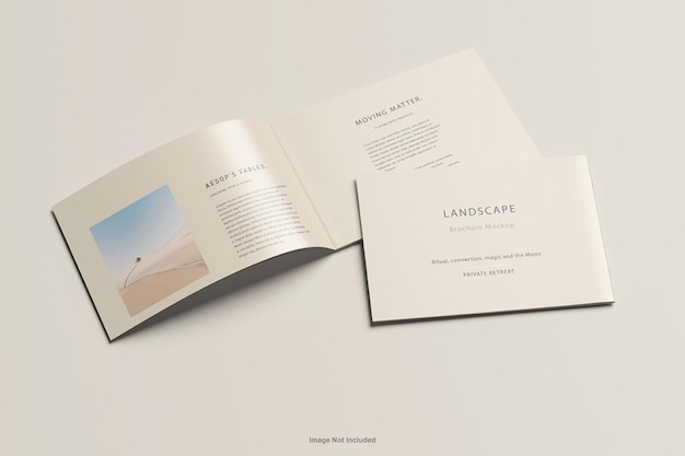 A4 landscape brochure mockup