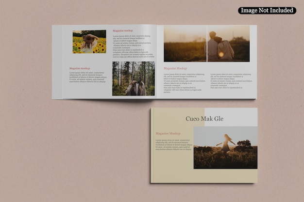 A4 landscape brochure mockup