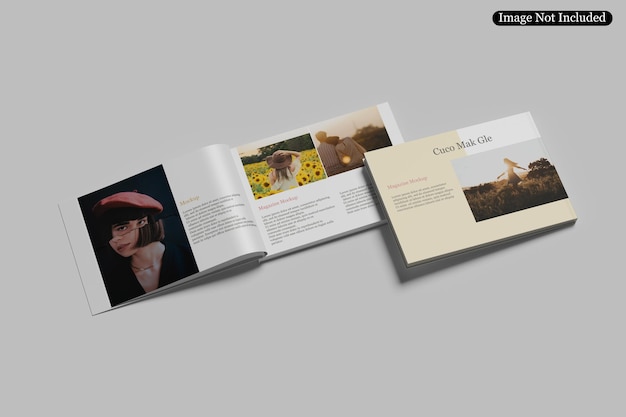 A4 landscape brochure mockup