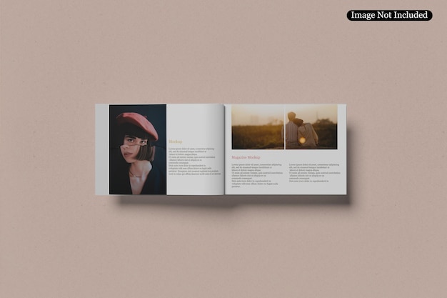 A4 landscape brochure mockup