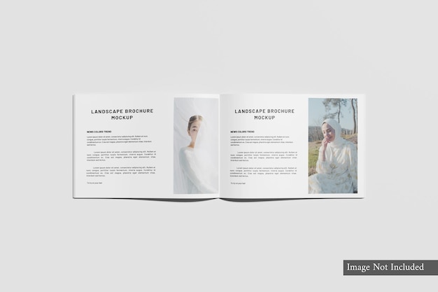 A4 landscape magazine mockup