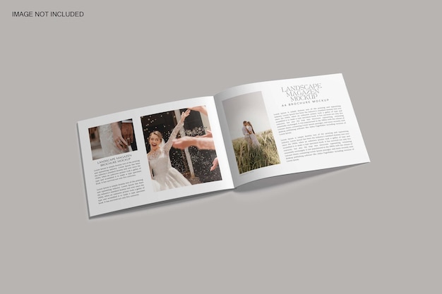 A4 LANDSCAPE MAGAZINE MOCKUP