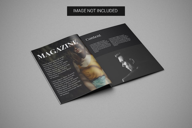 A4 Magazine mockup left view