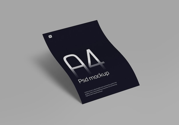 PSD a4 mockup high quality