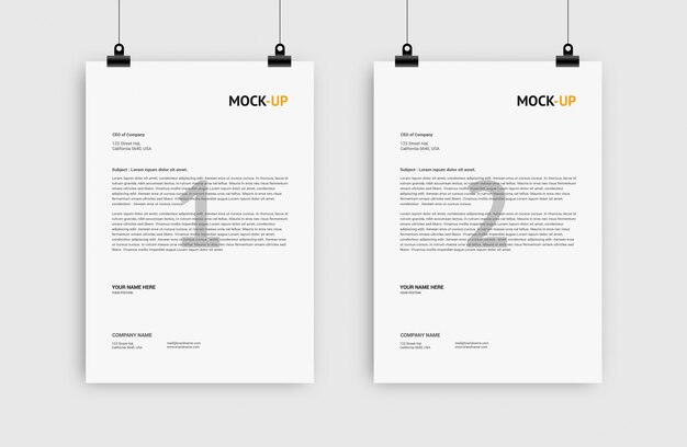 PSD a4 page mock-up