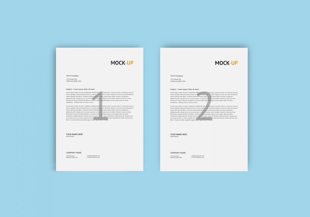 PSD a4 page mock-up