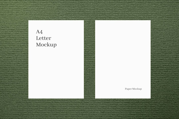 A4 Paper Letter Mockup Template Design PSD