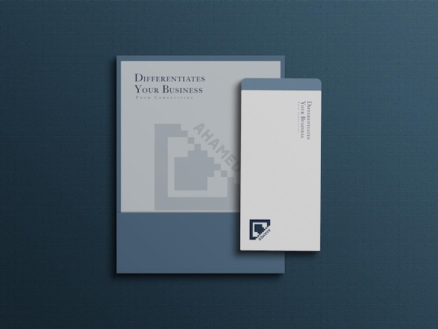 A4 Paper Minimal and Clean Branding Letterhead Mockup