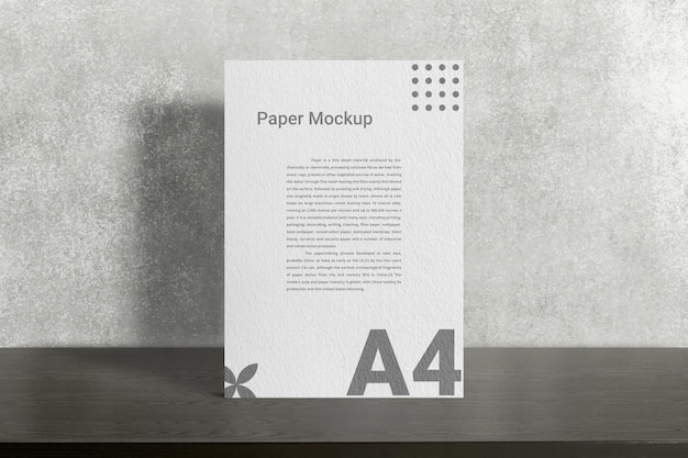 PSD a4 paper mockup template design psd