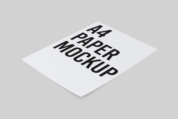 A4 paper mockup