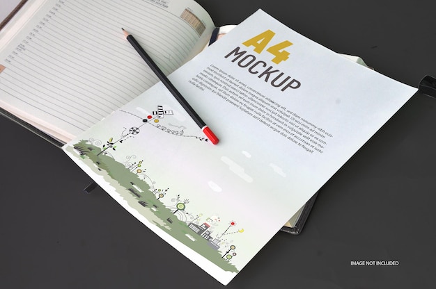 A4 Size Flyer Mockup Template