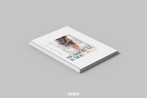 A4 Spiral Notebook Mockup