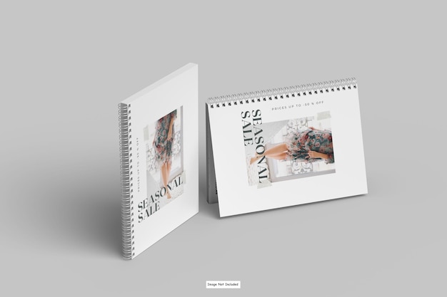 A4 Spiral Notebook Mockup