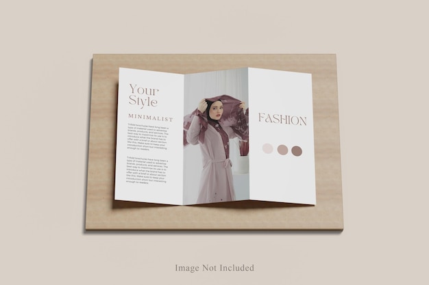 A4 trifold brochure mockup design