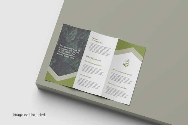 A4 Trifold Brochure MOCKUP