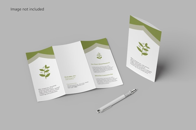 A4 Trifold Brochure MOCKUP