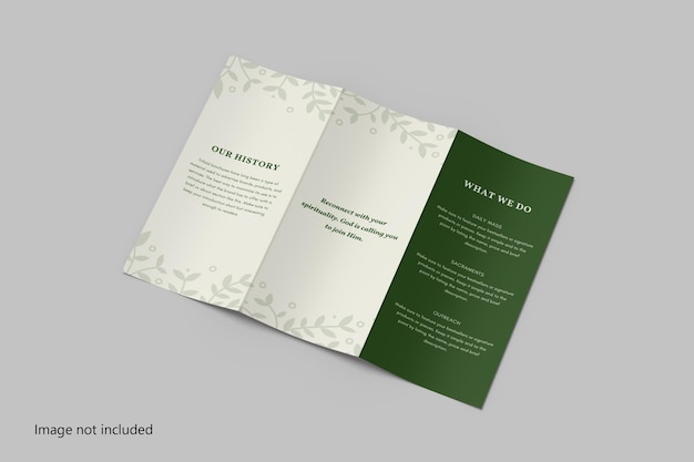 A4 Trifold Brochure MOCKUP