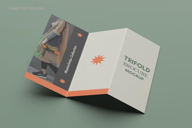 A4 trifold brochure mockup