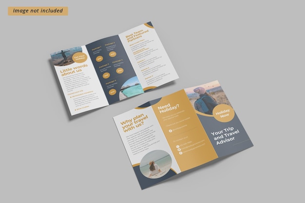 A4 trifold brochure mockup