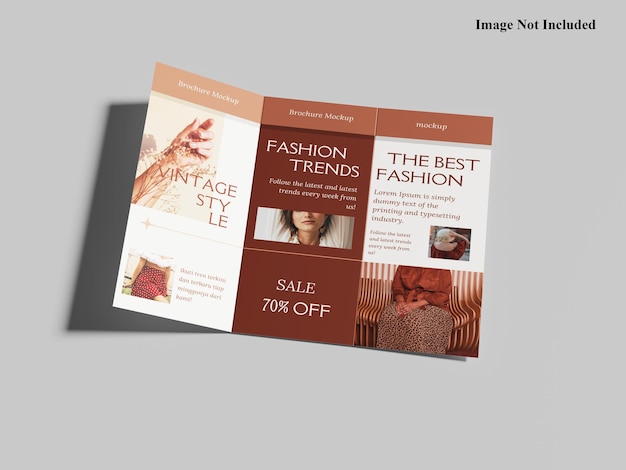 A4 Trifold brochure mockup