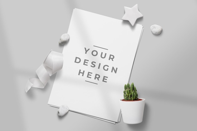 A4 white paper mockup