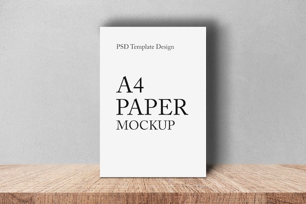 A4 White Paper Mockup