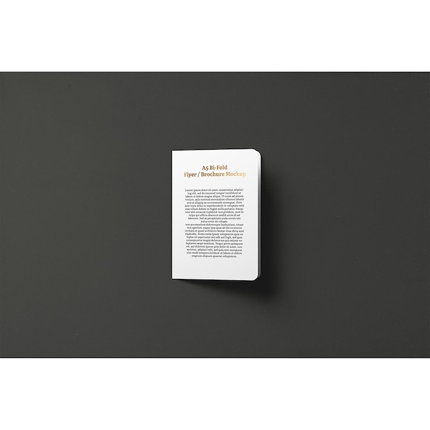 A5 Bi-Fold Rounded Corners Brochure Mockup