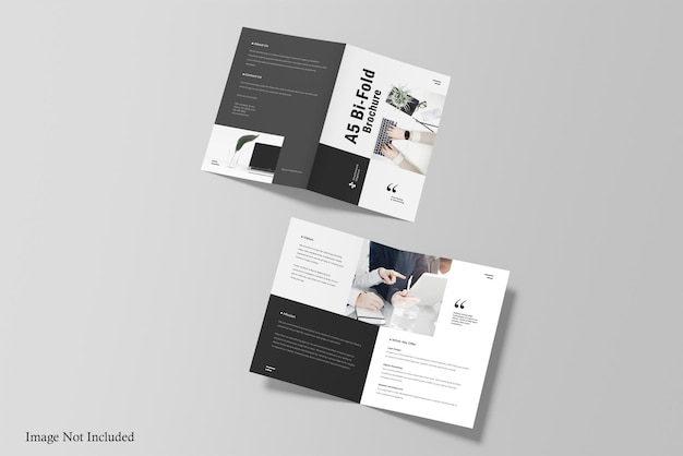 A5 bifold brochure mockup